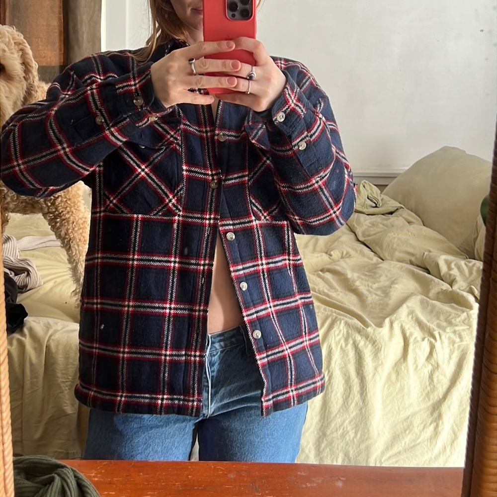 Aritzia plaid Sherpa jacket